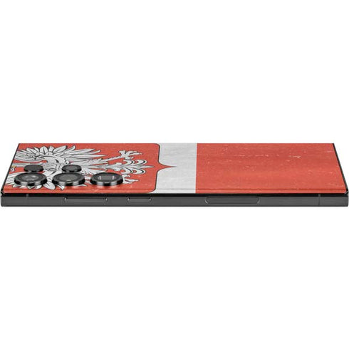Poland Flag Distressed Galaxy Skins
